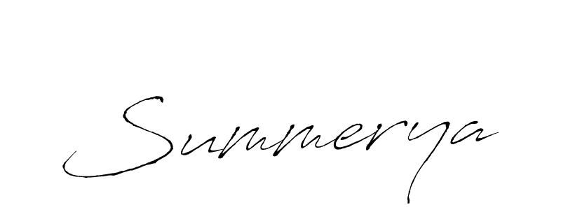 Design your own signature with our free online signature maker. With this signature software, you can create a handwritten (Antro_Vectra) signature for name Summerya. Summerya signature style 6 images and pictures png