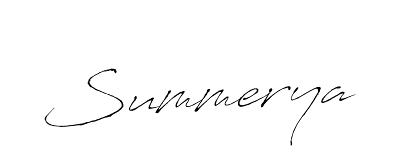 How to make Summerya signature? Antro_Vectra is a professional autograph style. Create handwritten signature for Summerya name. Summerya signature style 6 images and pictures png