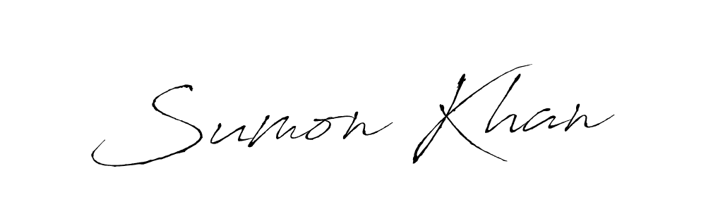 Antro_Vectra is a professional signature style that is perfect for those who want to add a touch of class to their signature. It is also a great choice for those who want to make their signature more unique. Get Sumon Khan name to fancy signature for free. Sumon Khan signature style 6 images and pictures png