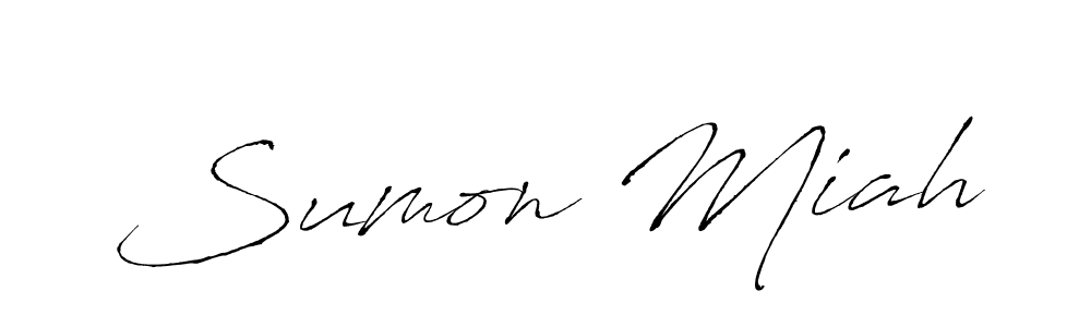 The best way (Antro_Vectra) to make a short signature is to pick only two or three words in your name. The name Sumon Miah include a total of six letters. For converting this name. Sumon Miah signature style 6 images and pictures png