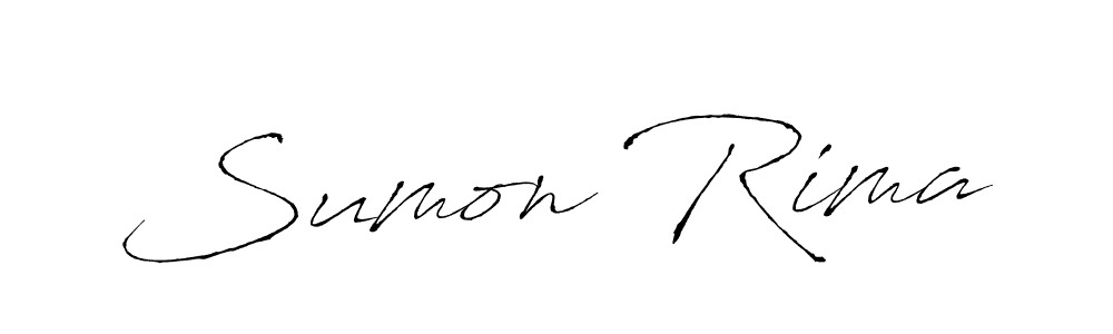 Make a beautiful signature design for name Sumon Rima. With this signature (Antro_Vectra) style, you can create a handwritten signature for free. Sumon Rima signature style 6 images and pictures png