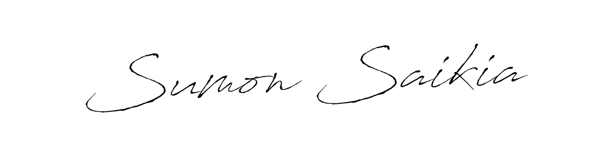 Sumon Saikia stylish signature style. Best Handwritten Sign (Antro_Vectra) for my name. Handwritten Signature Collection Ideas for my name Sumon Saikia. Sumon Saikia signature style 6 images and pictures png