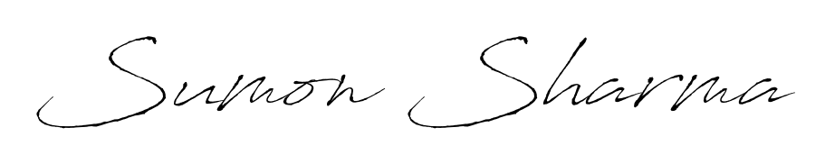 Designed for modern professionals: Sumon Sharma name signature crafted with Antro_Vectra script. Ready for digital PDF workflows. Sumon Sharma signature style 6 images and pictures png