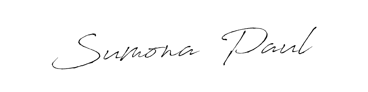 Make a beautiful signature design for name Sumona  Paul. With this signature (Antro_Vectra) style, you can create a handwritten signature for free. Sumona  Paul signature style 6 images and pictures png