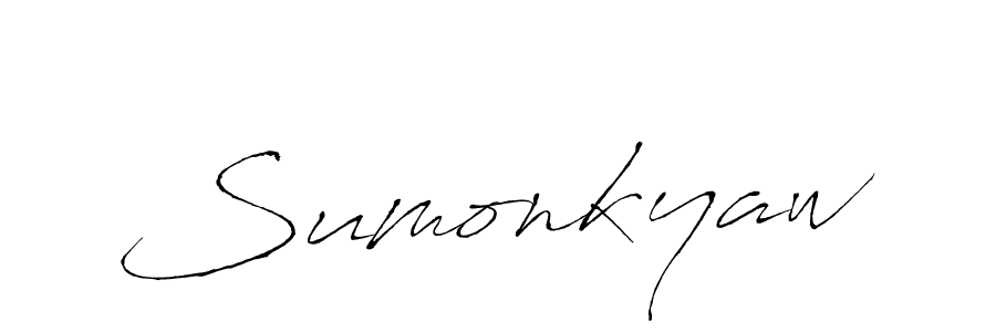 How to make Sumonkyaw name signature. Use Antro_Vectra style for creating short signs online. This is the latest handwritten sign. Sumonkyaw signature style 6 images and pictures png