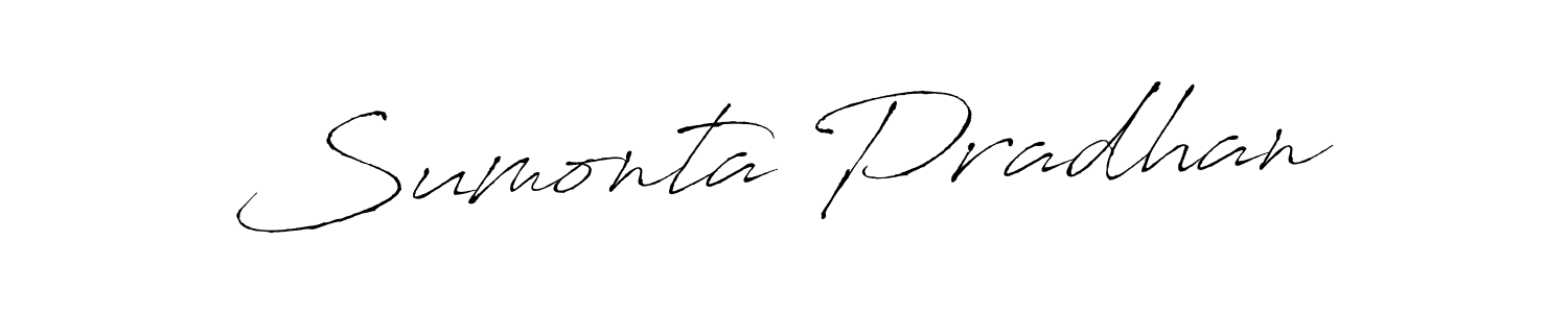 Design your own signature with our free online signature maker. With this signature software, you can create a handwritten (Antro_Vectra) signature for name Sumonta Pradhan. Sumonta Pradhan signature style 6 images and pictures png