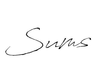 if you are searching for the best signature style for your name Sums. so please give up your signature search. here we have designed multiple signature styles  using Antro_Vectra. Sums signature style 6 images and pictures png