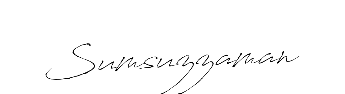 Make a beautiful signature design for name Sumsuzzaman. With this signature (Antro_Vectra) style, you can create a handwritten signature for free. Sumsuzzaman signature style 6 images and pictures png