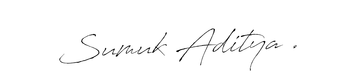 Make a beautiful signature design for name Sumuk Aditya .. With this signature (Antro_Vectra) style, you can create a handwritten signature for free. Sumuk Aditya . signature style 6 images and pictures png