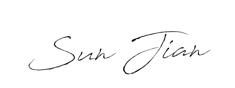Sun Jian stylish signature style. Best Handwritten Sign (Antro_Vectra) for my name. Handwritten Signature Collection Ideas for my name Sun Jian. Sun Jian signature style 6 images and pictures png