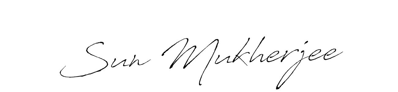 Create a beautiful signature design for name Sun Mukherjee. With this signature (Antro_Vectra) fonts, you can make a handwritten signature for free. Sun Mukherjee signature style 6 images and pictures png