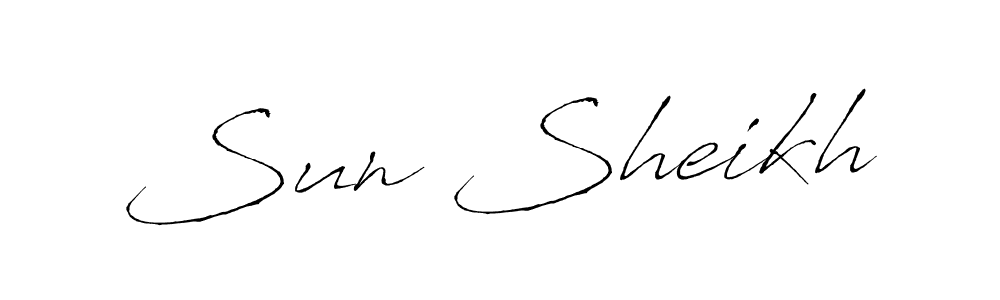 Design your own signature with our free online signature maker. With this signature software, you can create a handwritten (Antro_Vectra) signature for name Sun Sheikh. Sun Sheikh signature style 6 images and pictures png