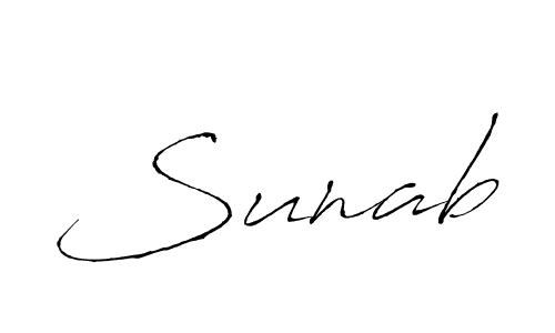 How to Draw Sunab signature style? Antro_Vectra is a latest design signature styles for name Sunab. Sunab signature style 6 images and pictures png