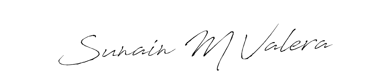 This is the best signature style for the Sunain M Valera name. Also you like these signature font (Antro_Vectra). Mix name signature. Sunain M Valera signature style 6 images and pictures png