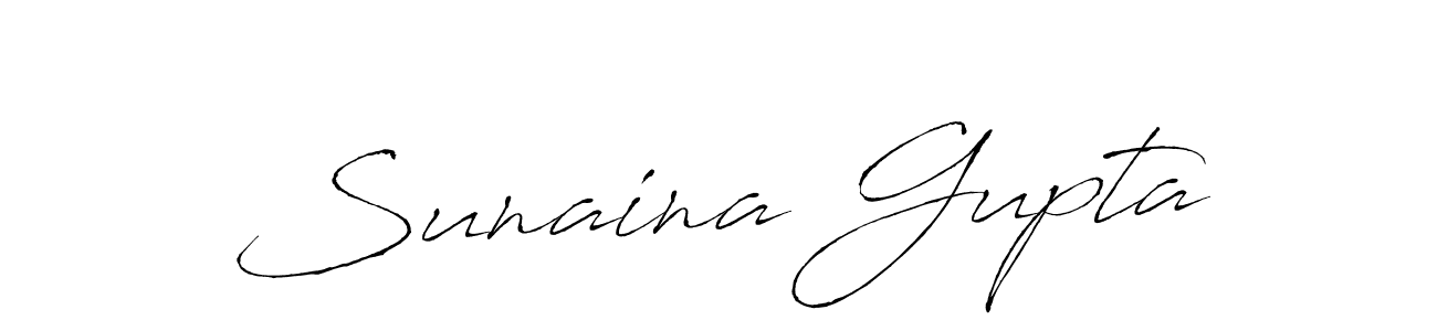Design your own signature with our free online signature maker. With this signature software, you can create a handwritten (Antro_Vectra) signature for name Sunaina Gupta. Sunaina Gupta signature style 6 images and pictures png