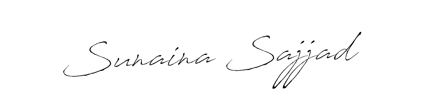 Sunaina Sajjad stylish signature style. Best Handwritten Sign (Antro_Vectra) for my name. Handwritten Signature Collection Ideas for my name Sunaina Sajjad. Sunaina Sajjad signature style 6 images and pictures png