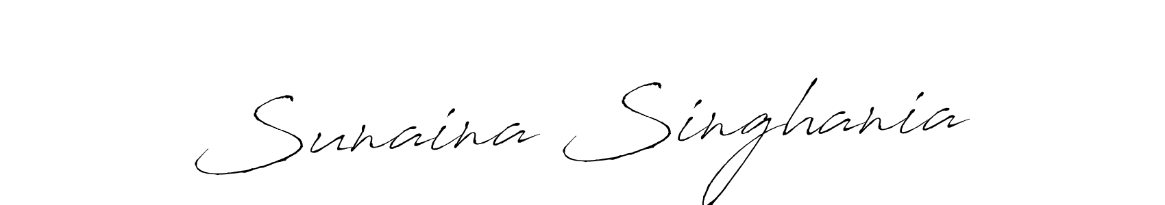 Design your own signature with our free online signature maker. With this signature software, you can create a handwritten (Antro_Vectra) signature for name Sunaina Singhania. Sunaina Singhania signature style 6 images and pictures png