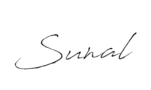 Design your own signature with our free online signature maker. With this signature software, you can create a handwritten (Antro_Vectra) signature for name Sunal. Sunal signature style 6 images and pictures png