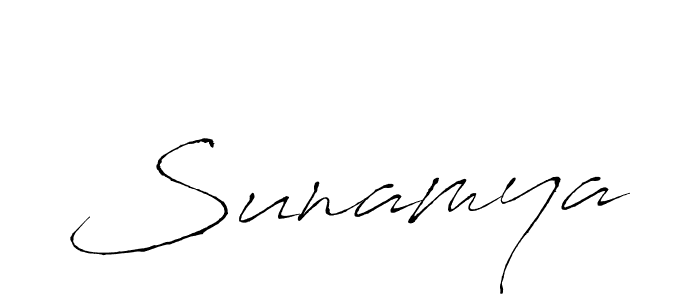 How to make Sunamya signature? Antro_Vectra is a professional autograph style. Create handwritten signature for Sunamya name. Sunamya signature style 6 images and pictures png