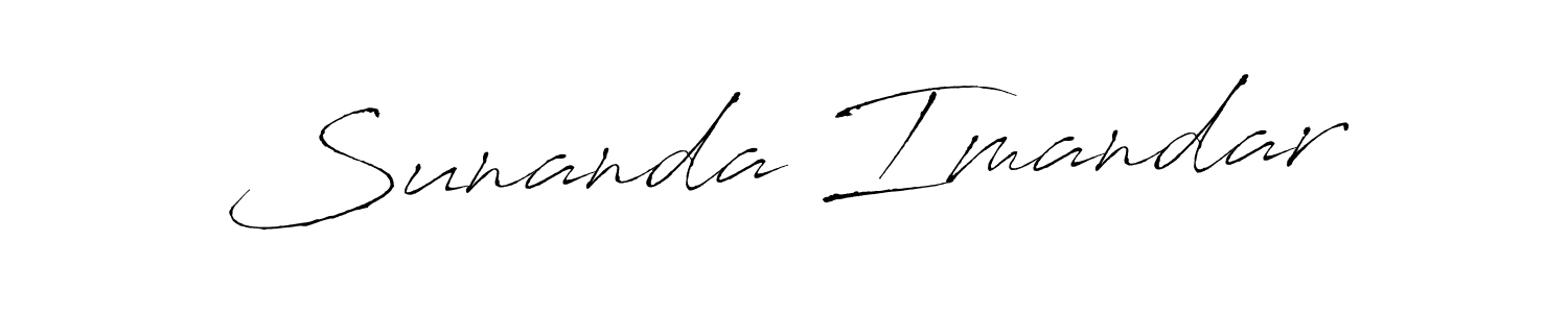Design your own signature with our free online signature maker. With this signature software, you can create a handwritten (Antro_Vectra) signature for name Sunanda Imandar. Sunanda Imandar signature style 6 images and pictures png