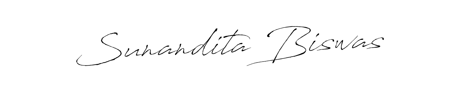 Create a beautiful signature design for name Sunandita Biswas. With this signature (Antro_Vectra) fonts, you can make a handwritten signature for free. Sunandita Biswas signature style 6 images and pictures png