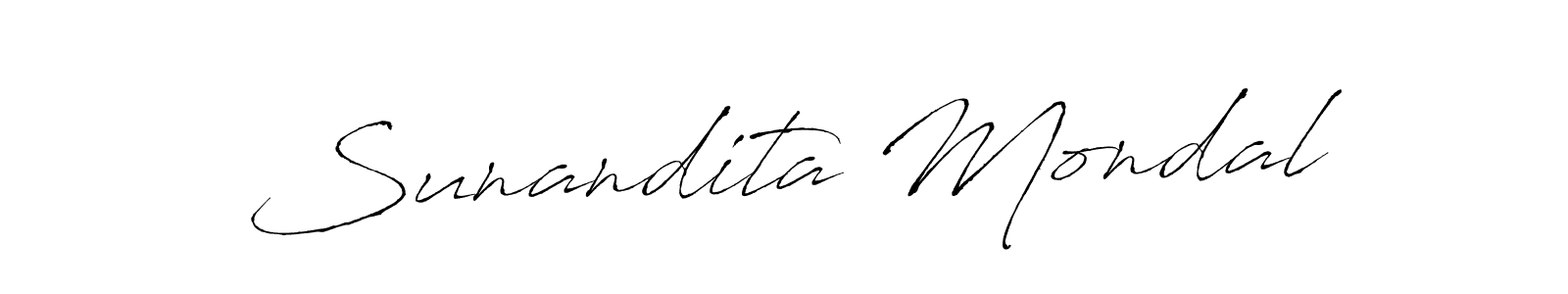 Create a beautiful signature design for name Sunandita Mondal. With this signature (Antro_Vectra) fonts, you can make a handwritten signature for free. Sunandita Mondal signature style 6 images and pictures png