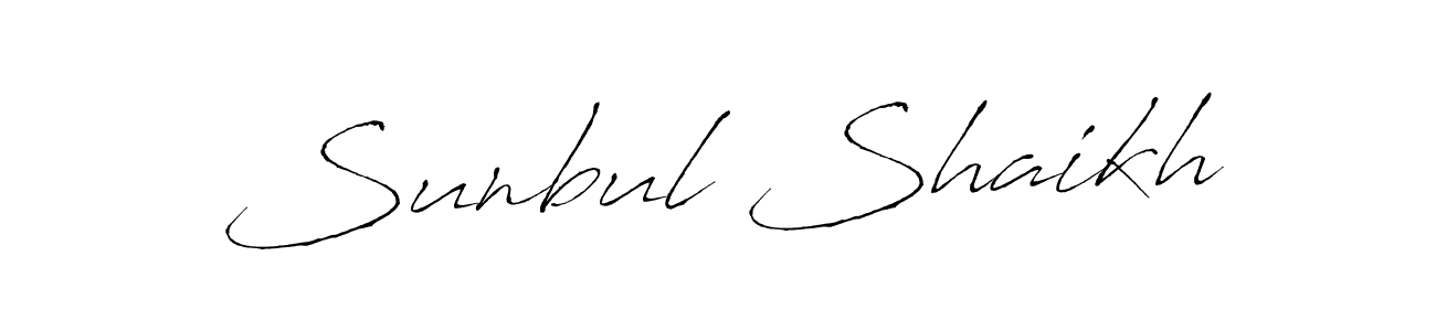 How to make Sunbul Shaikh name signature. Use Antro_Vectra style for creating short signs online. This is the latest handwritten sign. Sunbul Shaikh signature style 6 images and pictures png