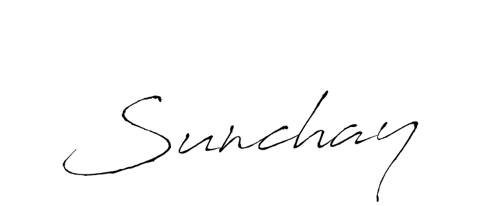 Sunchay stylish signature style. Best Handwritten Sign (Antro_Vectra) for my name. Handwritten Signature Collection Ideas for my name Sunchay. Sunchay signature style 6 images and pictures png