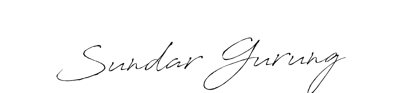 Antro_Vectra is a professional signature style that is perfect for those who want to add a touch of class to their signature. It is also a great choice for those who want to make their signature more unique. Get Sundar Gurung name to fancy signature for free. Sundar Gurung signature style 6 images and pictures png