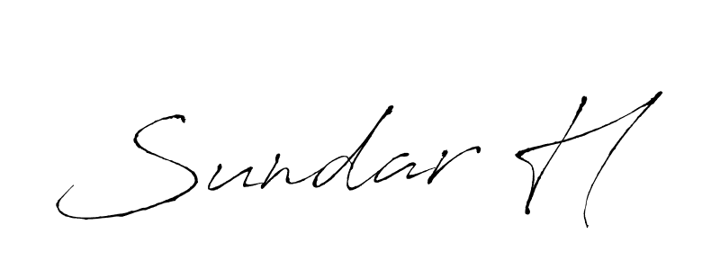 You should practise on your own different ways (Antro_Vectra) to write your name (Sundar H) in signature. don't let someone else do it for you. Sundar H signature style 6 images and pictures png