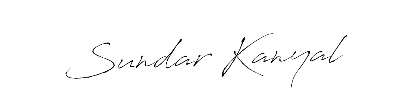 How to make Sundar Kanyal name signature. Use Antro_Vectra style for creating short signs online. This is the latest handwritten sign. Sundar Kanyal signature style 6 images and pictures png