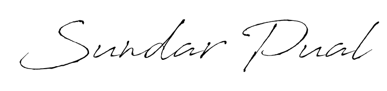 Get an exclusive digital autograph for Sundar Pual. The Antro_Vectra typeface captures the charm of real penmanship on paper. Sundar Pual signature style 6 images and pictures png