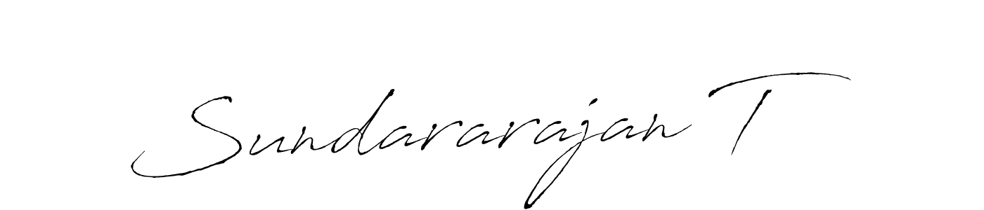 Make a beautiful signature design for name Sundararajan T. With this signature (Antro_Vectra) style, you can create a handwritten signature for free. Sundararajan T signature style 6 images and pictures png