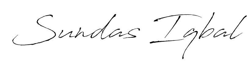 Create your official email sign-off with Sundas Iqbal name in Antro_Vectra style. Crisp, clean, and perfectly legible across all screens. Sundas Iqbal signature style 6 images and pictures png