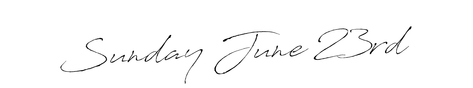 How to Draw Sunday June 23rd signature style? Antro_Vectra is a latest design signature styles for name Sunday June 23rd. Sunday June 23rd signature style 6 images and pictures png