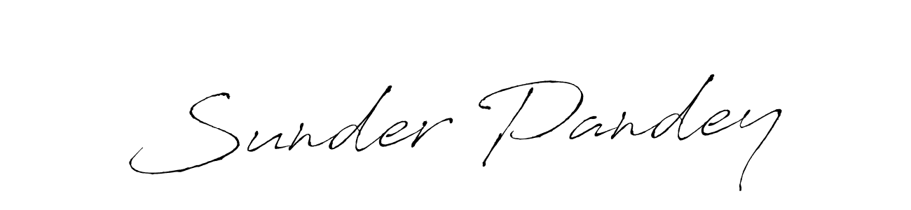 How to make Sunder Pandey signature? Antro_Vectra is a professional autograph style. Create handwritten signature for Sunder Pandey name. Sunder Pandey signature style 6 images and pictures png