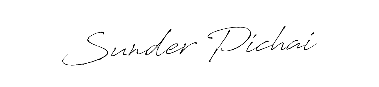 How to make Sunder Pichai name signature. Use Antro_Vectra style for creating short signs online. This is the latest handwritten sign. Sunder Pichai signature style 6 images and pictures png