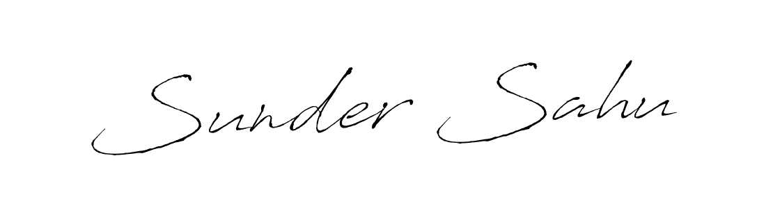 Make a beautiful signature design for name Sunder Sahu. With this signature (Antro_Vectra) style, you can create a handwritten signature for free. Sunder Sahu signature style 6 images and pictures png