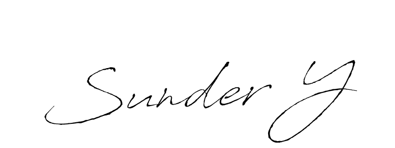 Use a signature maker to create a handwritten signature online. With this signature software, you can design (Antro_Vectra) your own signature for name Sunder Y. Sunder Y signature style 6 images and pictures png