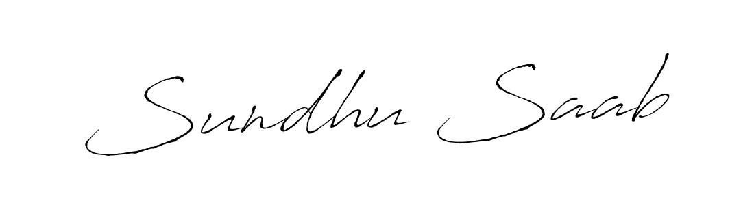 How to make Sundhu Saab name signature. Use Antro_Vectra style for creating short signs online. This is the latest handwritten sign. Sundhu Saab signature style 6 images and pictures png