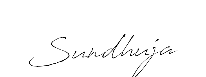 Create a beautiful signature design for name Sundhuja. With this signature (Antro_Vectra) fonts, you can make a handwritten signature for free. Sundhuja signature style 6 images and pictures png