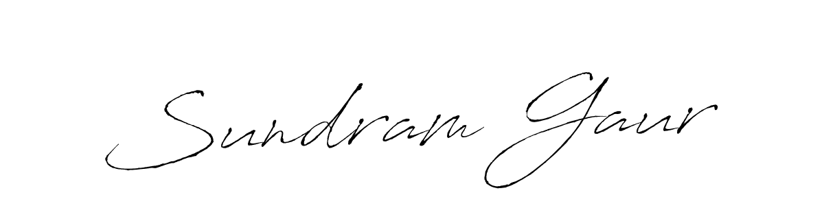 Make a beautiful signature design for name Sundram Gaur. With this signature (Antro_Vectra) style, you can create a handwritten signature for free. Sundram Gaur signature style 6 images and pictures png