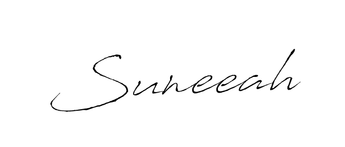 Design your own signature with our free online signature maker. With this signature software, you can create a handwritten (Antro_Vectra) signature for name Suneeah. Suneeah signature style 6 images and pictures png