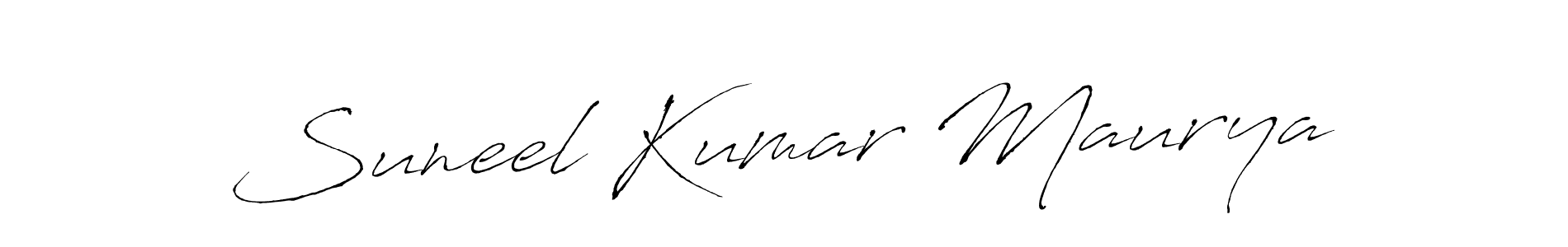 Design your own signature with our free online signature maker. With this signature software, you can create a handwritten (Antro_Vectra) signature for name Suneel Kumar Maurya. Suneel Kumar Maurya signature style 6 images and pictures png