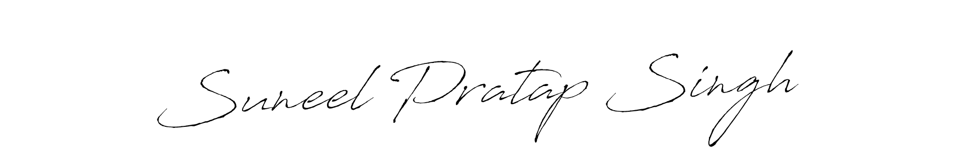 Create a beautiful signature design for name Suneel Pratap Singh. With this signature (Antro_Vectra) fonts, you can make a handwritten signature for free. Suneel Pratap Singh signature style 6 images and pictures png