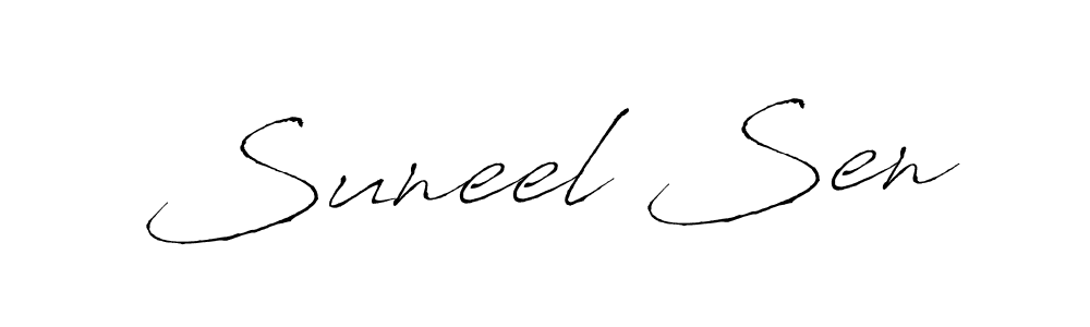 Make a beautiful signature design for name Suneel Sen. With this signature (Antro_Vectra) style, you can create a handwritten signature for free. Suneel Sen signature style 6 images and pictures png