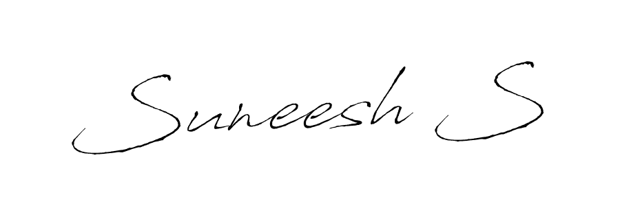 It looks lik you need a new signature style for name Suneesh S. Design unique handwritten (Antro_Vectra) signature with our free signature maker in just a few clicks. Suneesh S signature style 6 images and pictures png