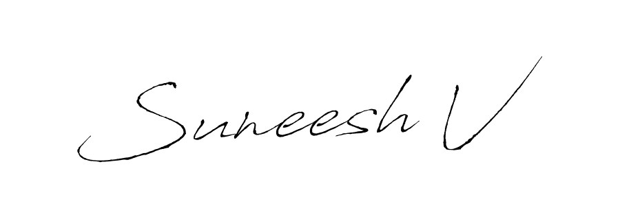 Also You can easily find your signature by using the search form. We will create Suneesh V name handwritten signature images for you free of cost using Antro_Vectra sign style. Suneesh V signature style 6 images and pictures png