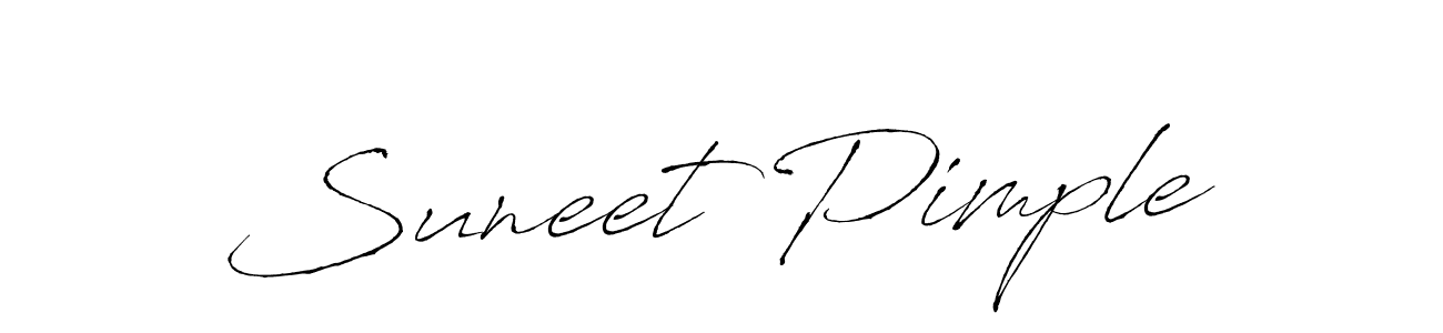 How to make Suneet Pimple signature? Antro_Vectra is a professional autograph style. Create handwritten signature for Suneet Pimple name. Suneet Pimple signature style 6 images and pictures png