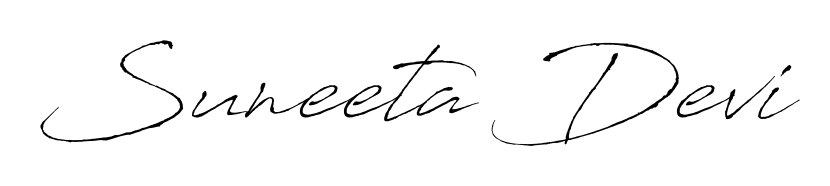 Explore multiple handwriting variations for Suneeta Devi including this stunning Antro_Vectra design. Free to use across all platforms. Suneeta Devi signature style 6 images and pictures png